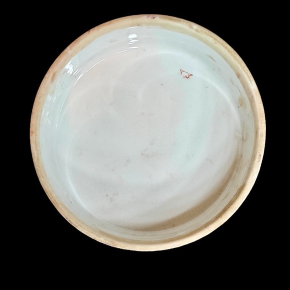 Vintage Chinese Porcelain Lidded Ginger Jar/Tea Canister Hand Decorated in Macau - Picture 12 of 16